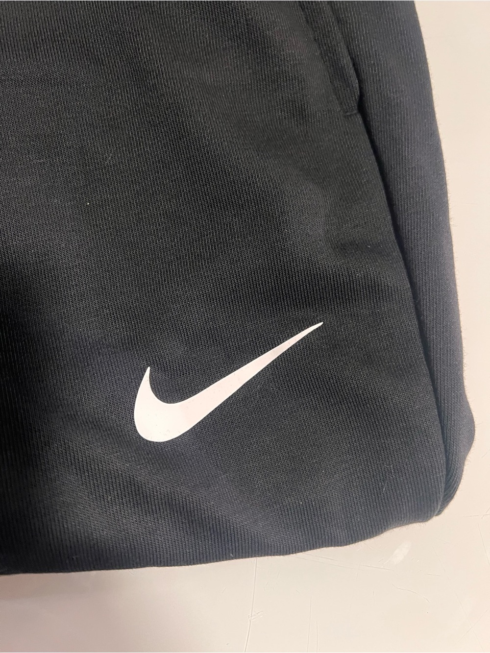 Nike Black Jogger Sweatpants with White Swoosh Sz Small - Picture 5 of 10